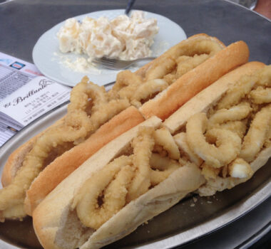 Bocadillos de calamares are some of the best things to eat in Madrid!