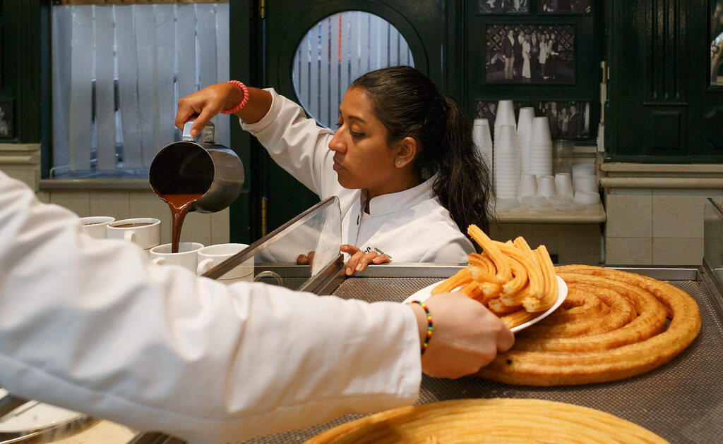 The locals think the best churros in MAdrid are at Chocolatería San Ginés!